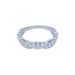Elegant CZ Stone Silver Ring NSR-4181